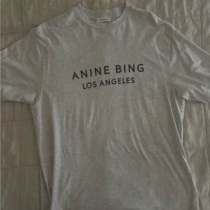 Anine Bing Light Gray T-Shirt